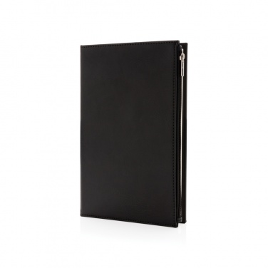 Logotrade advertising product picture of: Swiss Peak A5 PU notebook with zipper pocket